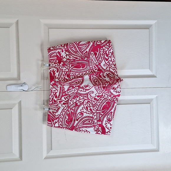 Kenji Anthropologie flat front shorts - size 6 - hot pink/white - Picture 6 of 8